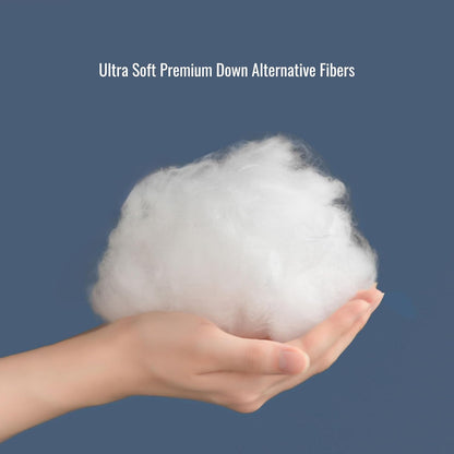 Hofdeco Premium Bolster Pillow Insert, Set of 2, 9"x26" (for Cover Size 8"x24") Water Resistant Synthetic Down Alternative Sham Stuffer for Patio, Bench, Garden, Poolside, White