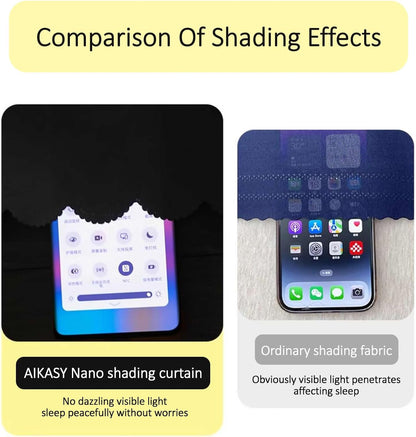 AIKASY Black Thickened Bed Canopy Curtains - Elegant Bedroom Decor for Adults and Girls - Strong Lightproof and Windproof Design(Queen, Black)