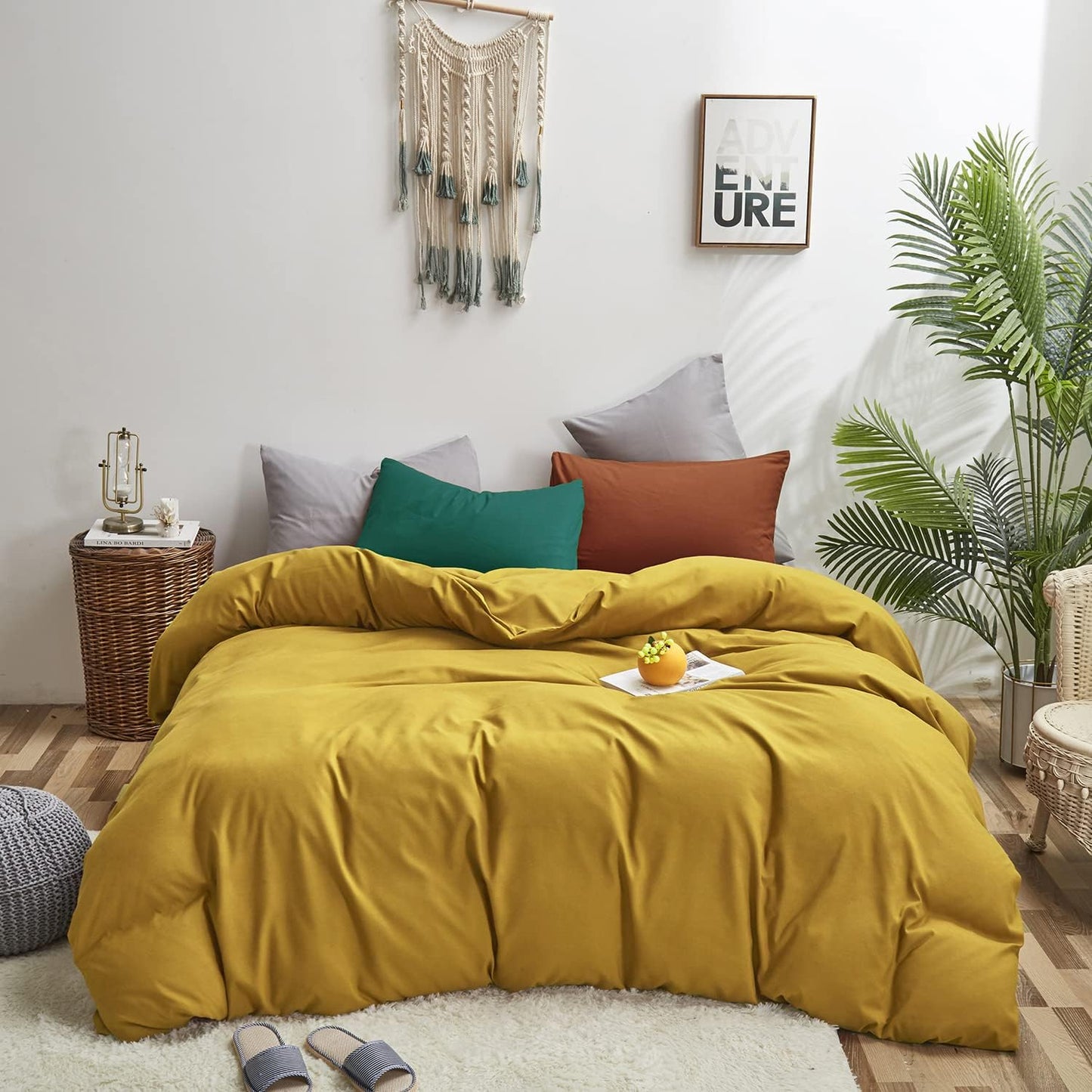 Luxlovery Beige Khaki Comforter Set Queen Beige Bedding Set Oatmeal Blanket Quilts Solid Cream Khaki Taupe 3PCS Queen Comforter Set Women Men