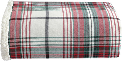 Eddie Bauer - Blanket, Super Soft Reversible Sherpa & Brushed Fleece Bedding, Throw Blankets for Couch, Ideal for Lounging (Pine Tartan)