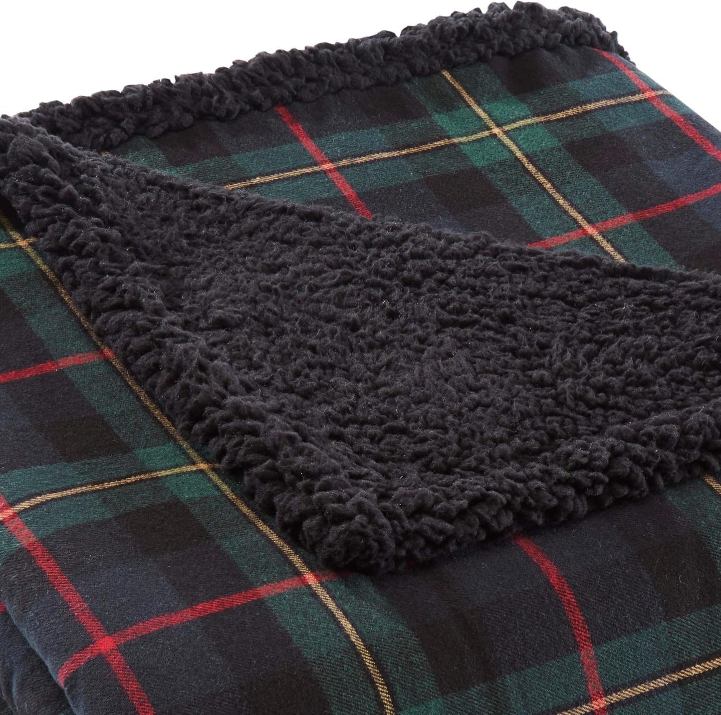Eddie Bauer - Blanket, Super Soft Reversible Sherpa & Brushed Fleece Bedding, Throw Blankets for Couch, Ideal for Lounging (Pine Tartan)