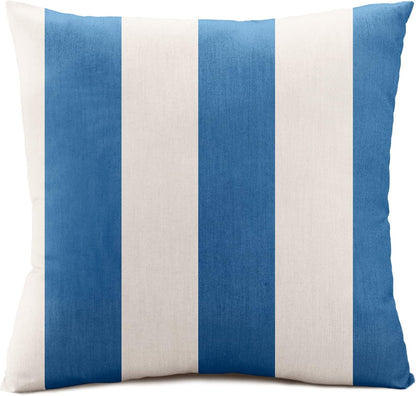 Austin Horn Classics Sunbrella Cabana Stripe White/Black Zippered Neck Roll Bolster (Set of 2)