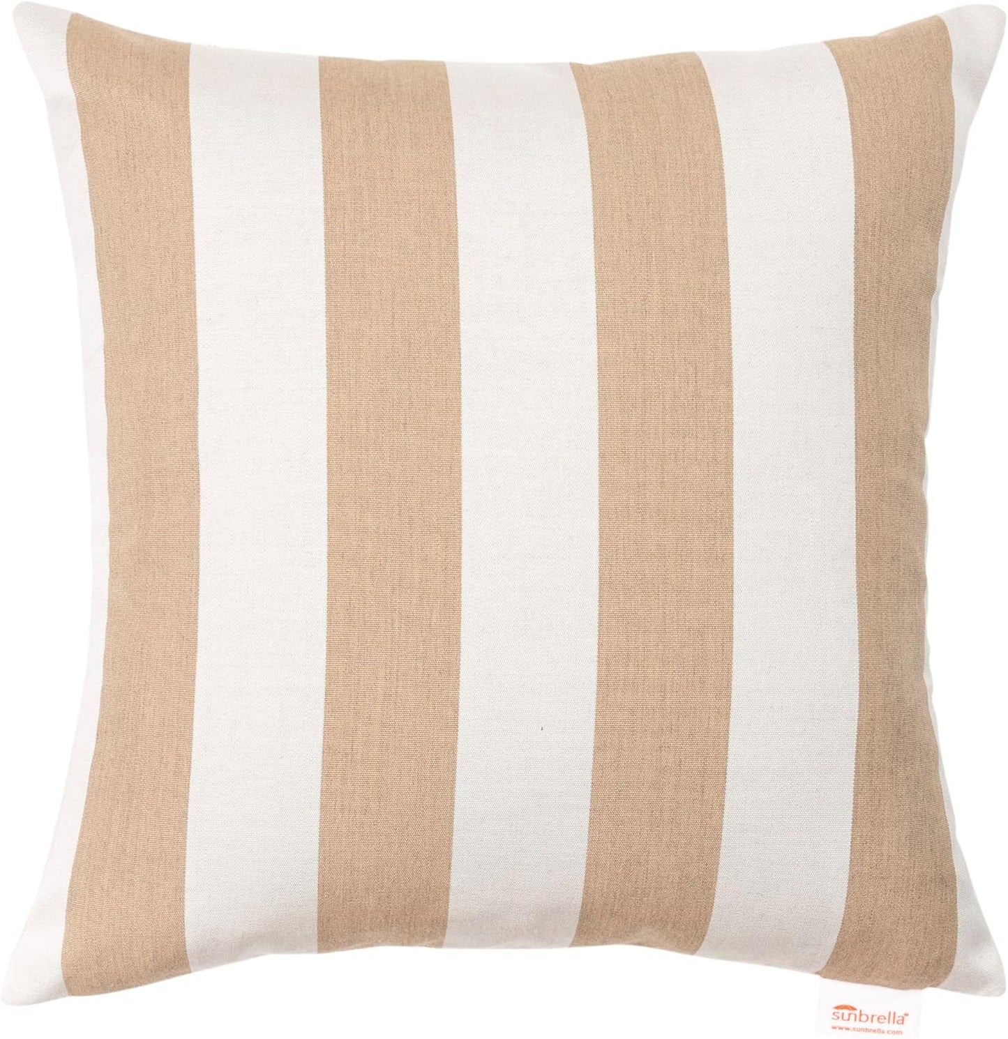 Austin Horn Classics Sunbrella Cabana Stripe White/Black Zippered Neck Roll Bolster (Set of 2)