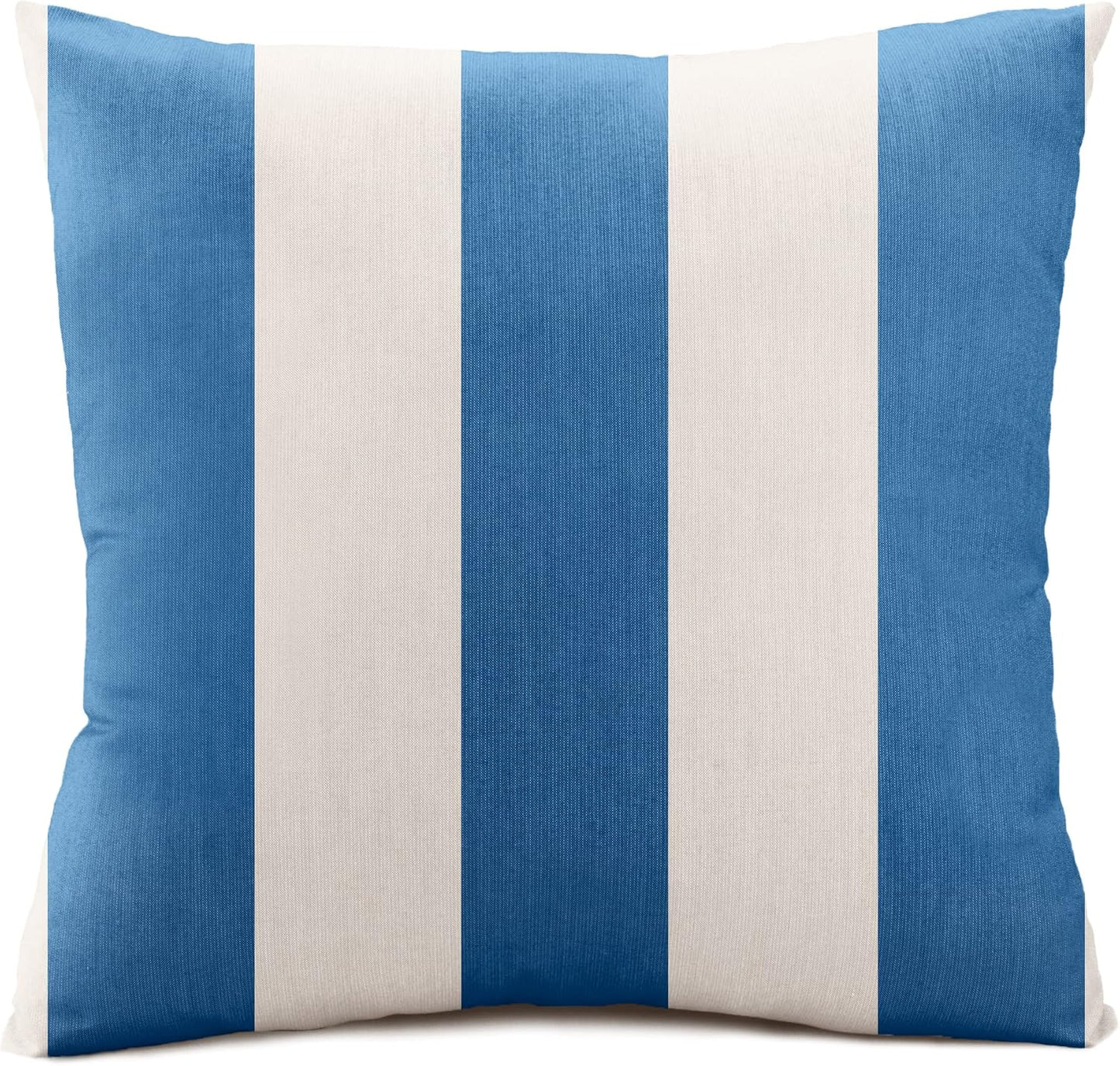 Austin Horn Classics Sunbrella Cabana Stripe White/Black Zippered Neck Roll Bolster (Set of 2)