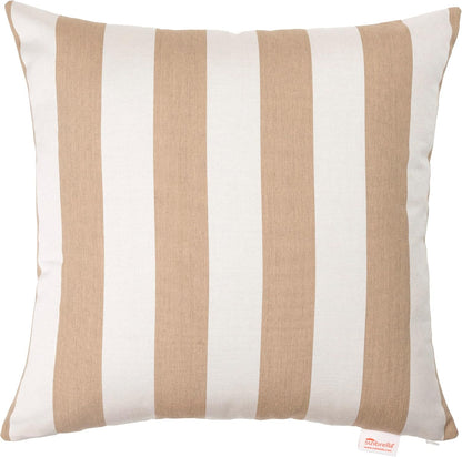 Austin Horn Classics Sunbrella Cabana Stripe White/Black Zippered Neck Roll Bolster (Set of 2)